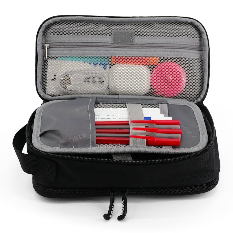 Cornelia Backpack with Lunch Bag and Pencil Case in Black