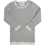 Ribbed Knit Long Sleeve Retro Top