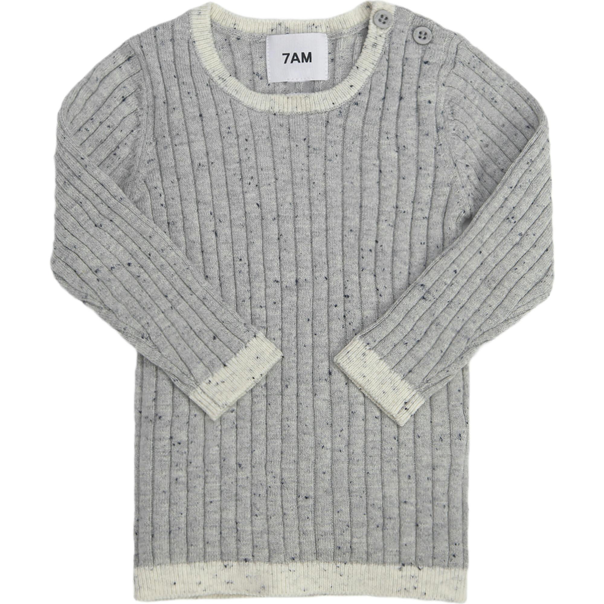 Ribbed Knit Long Sleeve Retro Top