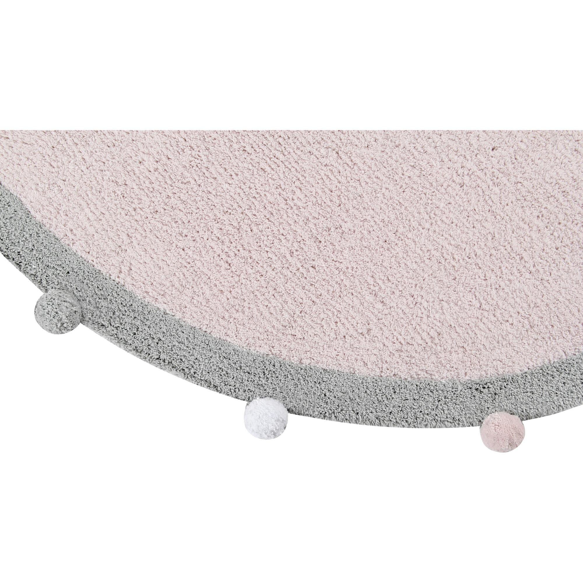 Bubbly Round Rug With Pom Poms