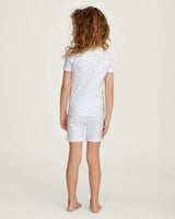 Kid's Pima Snug Fit Short Set in Fleur Blanche