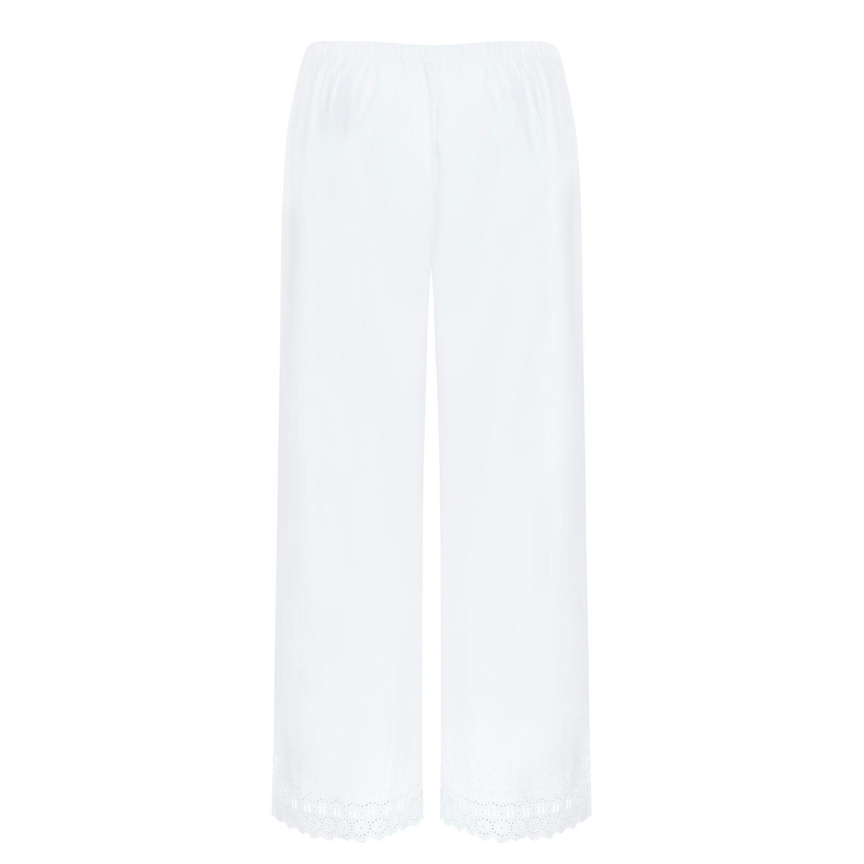 women's white schiffly beach pants