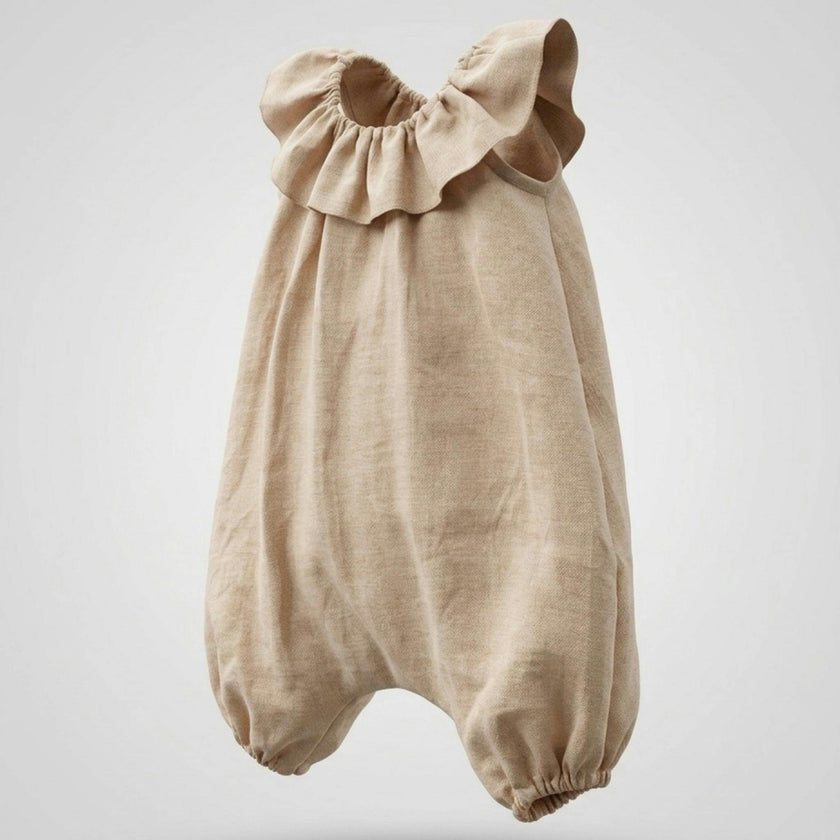 Marlowe Linen Romper | Antique Oat
