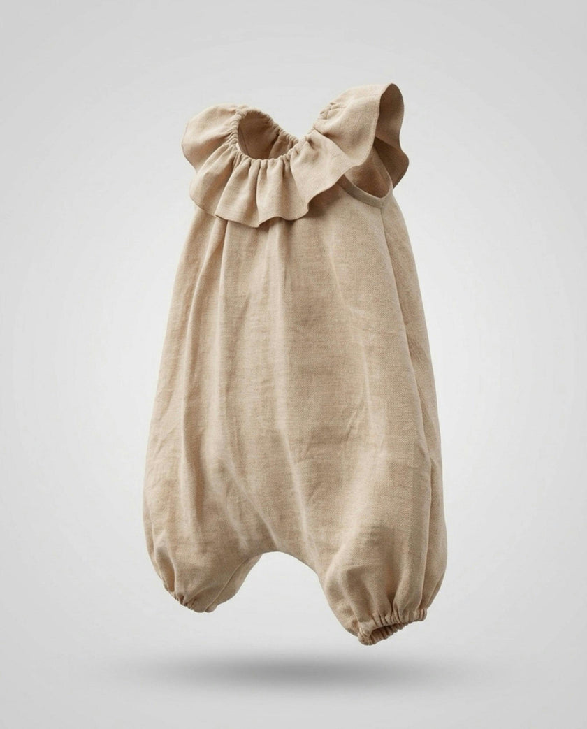 Marlowe Linen Romper | Antique Oat