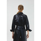 San Marino Metallic Linen Shirt - Silver
