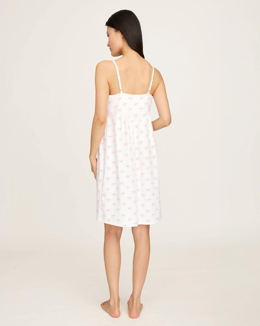 Women's Pima Maternity Nightgown in Blushing Bows