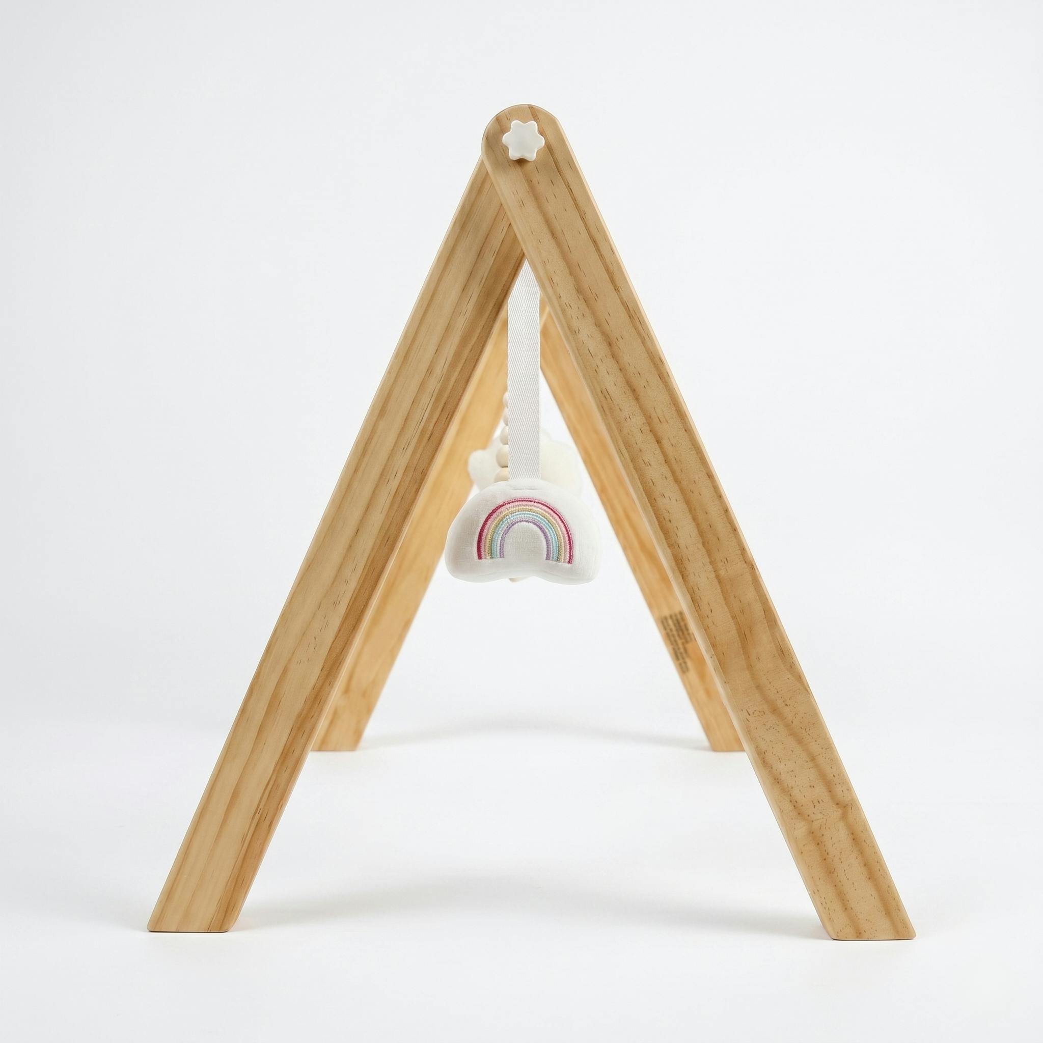 Lilac Wooden Baby Gym | Montessori Infant Play Gym with Hanging Toys