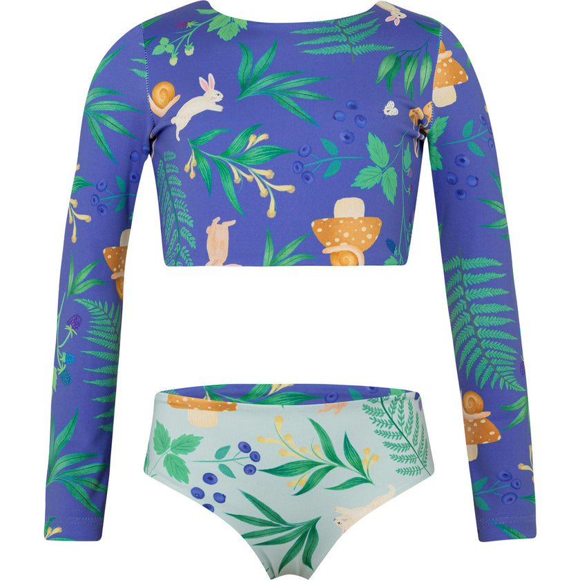 BOSQUE DE CONEJOS AZUL - SUN LONGSLEEVE BIKINI