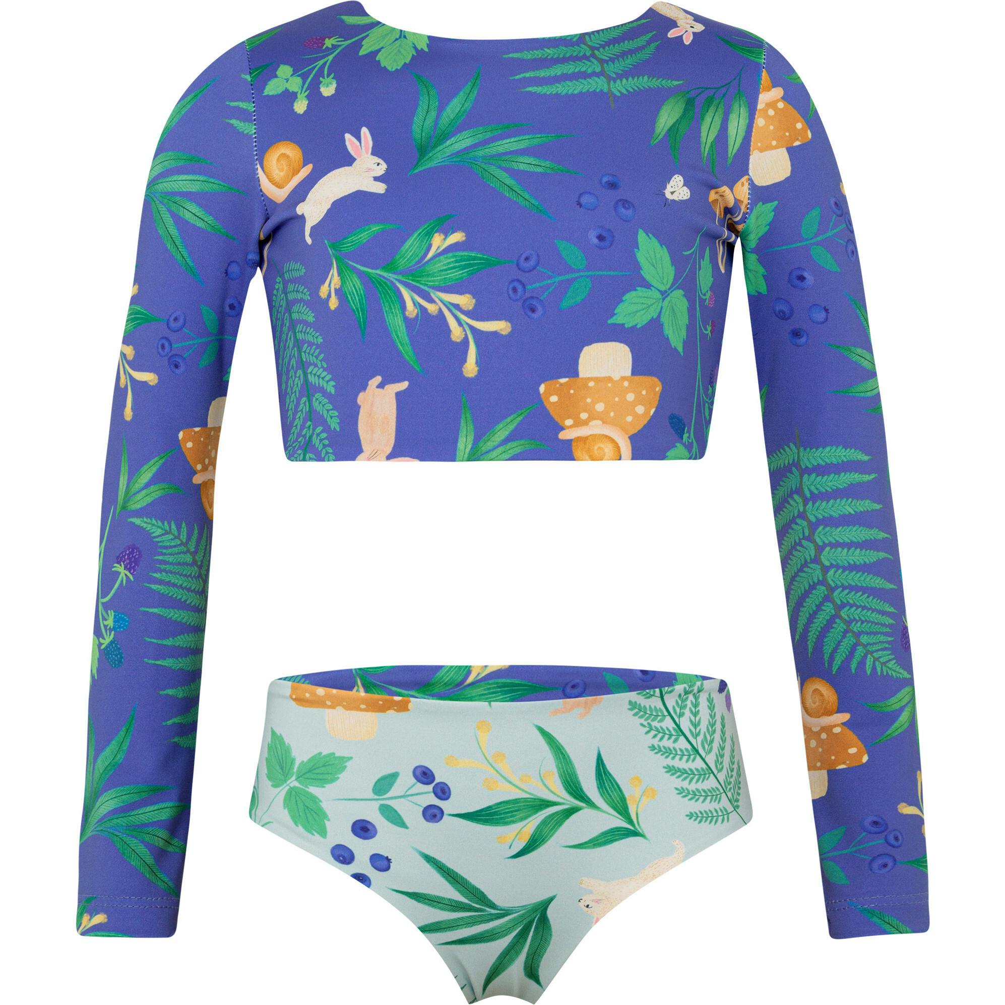 BOSQUE DE CONEJOS AZUL - SUN LONGSLEEVE BIKINI