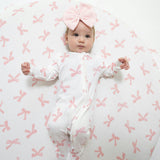 Pretty Bows - 2 Way Ruffle Sleeve Zipper Footie