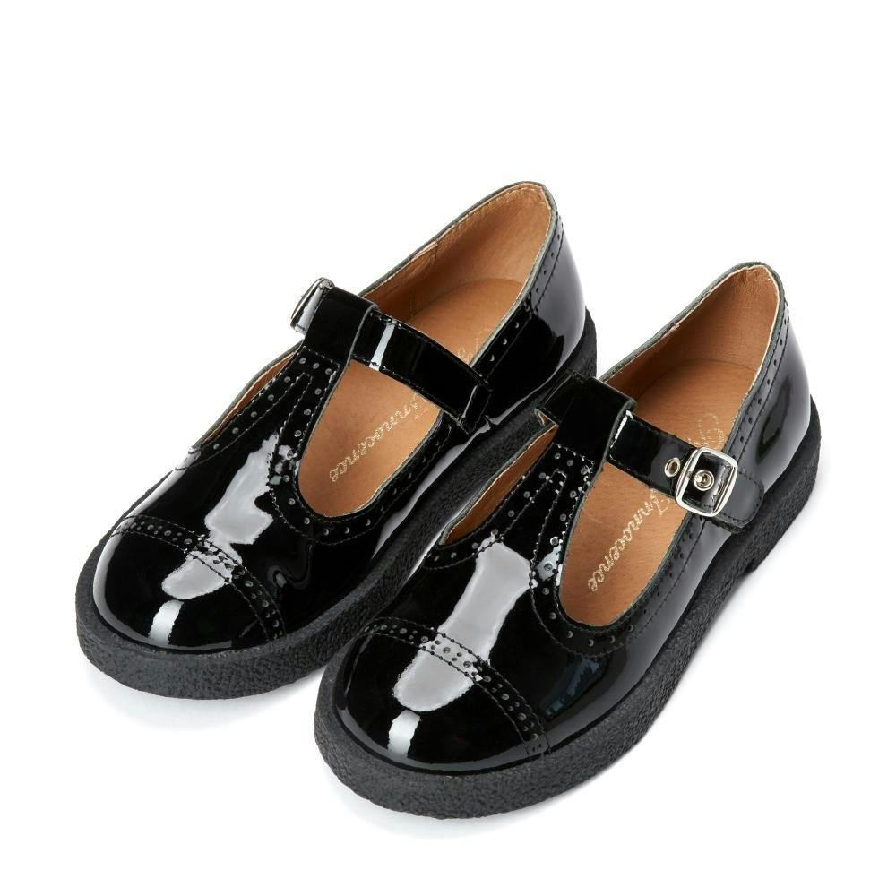 Agathe Leather Casual T-Bar Strap Shoes