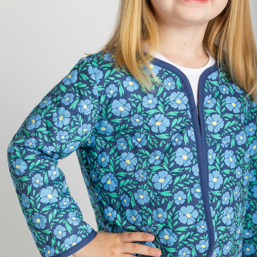 Floral Print Quilted Jacket