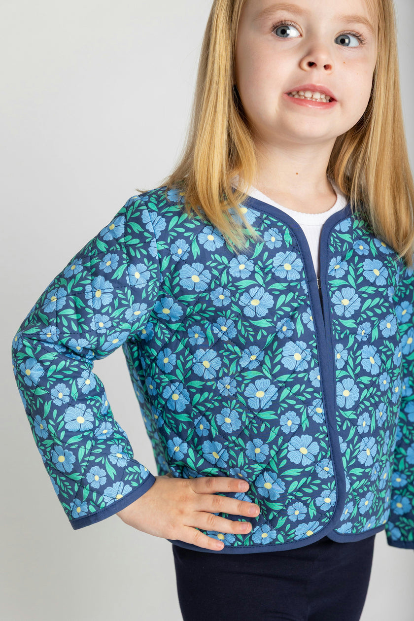 Floral Print Quilted Jacket