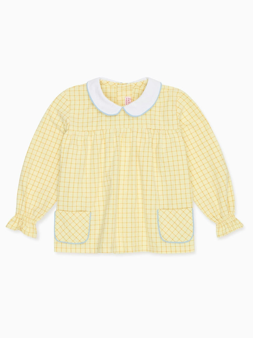 Yellow Check Sol Baby Shirt