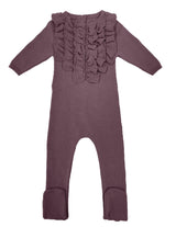 Ruffle Chest Long Sleeve Footie