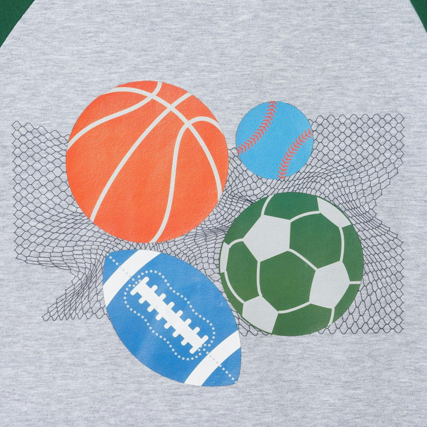 Raglan Tee Hoodie Set | Sports
