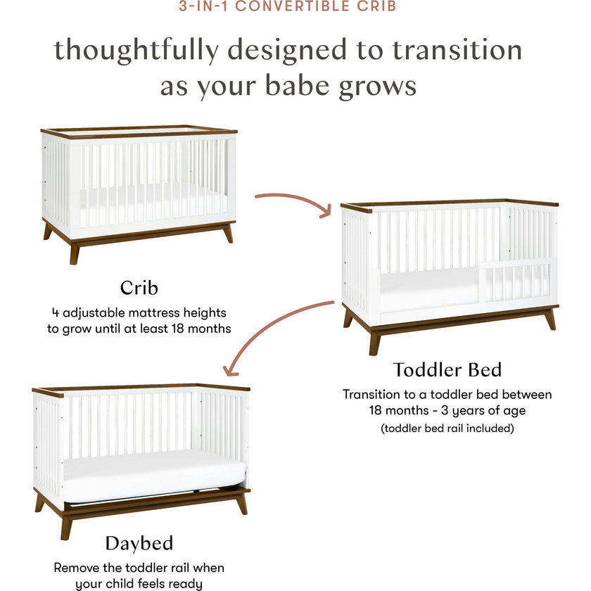 Scoot 3-in-1 Convertible Crib with Toddler Bed Conversion Kit