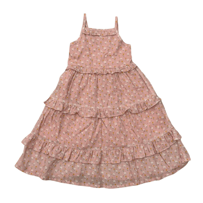 Girls Maxi Dress in Mini Daisy