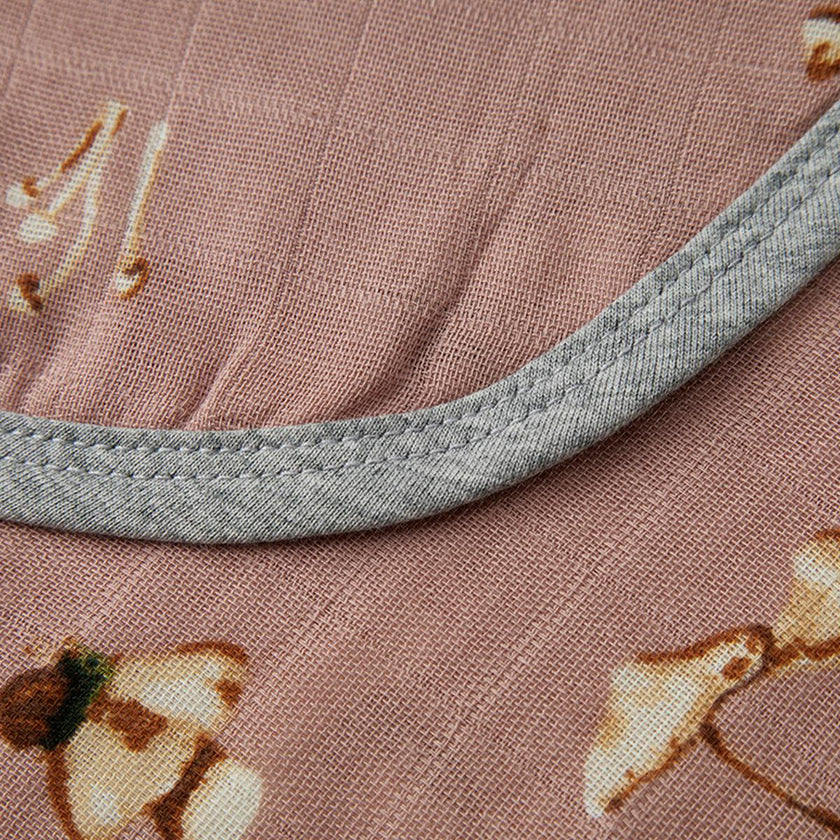Mushroom Contour Four Layer Burp Cloth