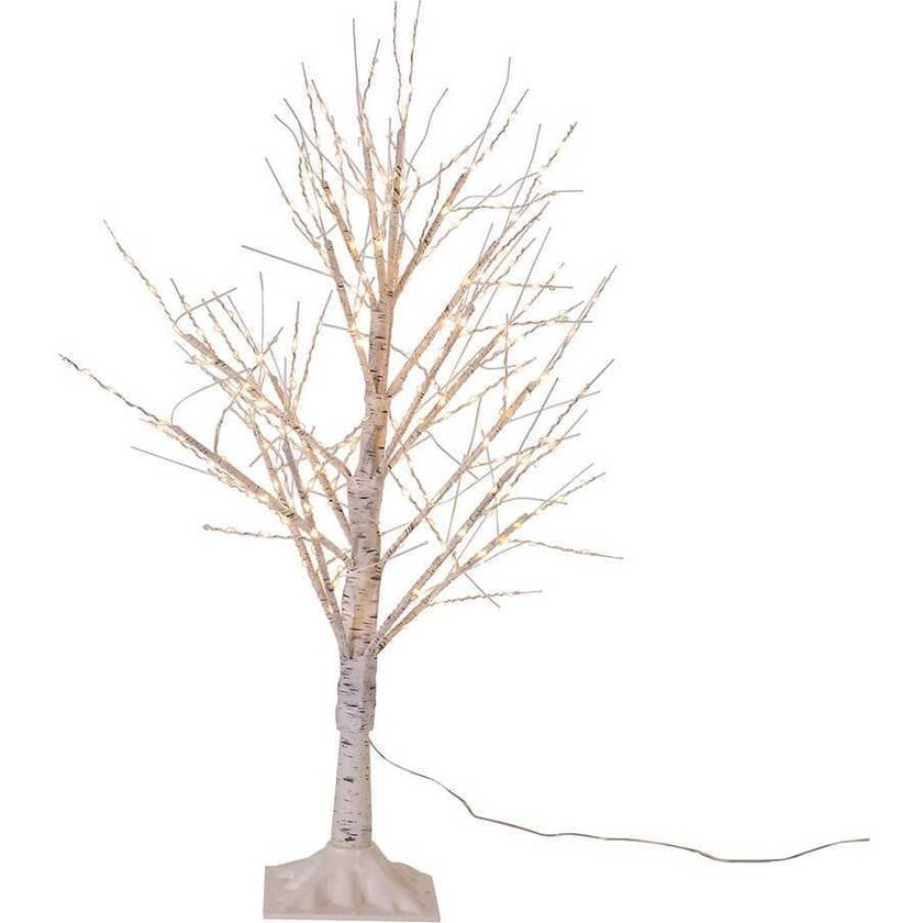 3-Foot White Branch Twinkle Warm White Fairy LED Twig Tree