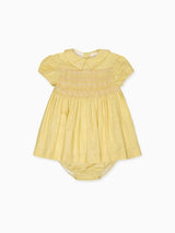 Nicky Hilton x La Coqueta Lemon Dolly Baby Girl Hand-Smocked Set