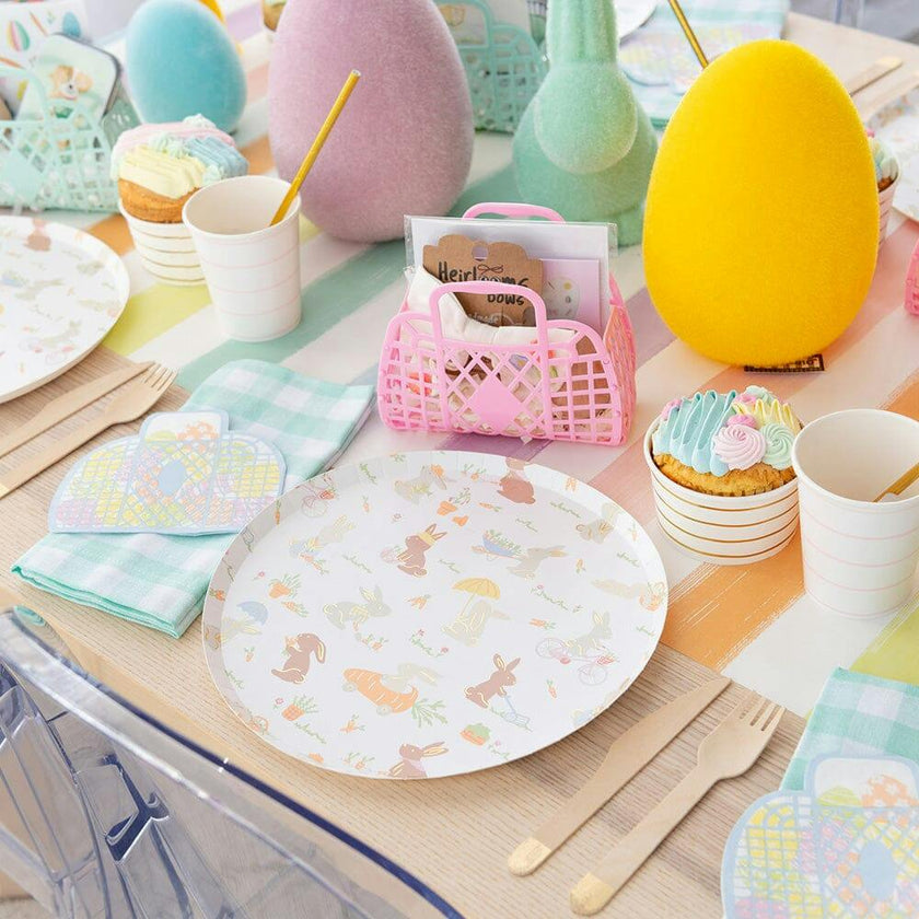 Springtime Bunnies in the Garden Large Plates