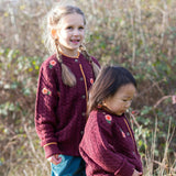 Berry Petal Snuggly Knitted Cardigan, Purple
