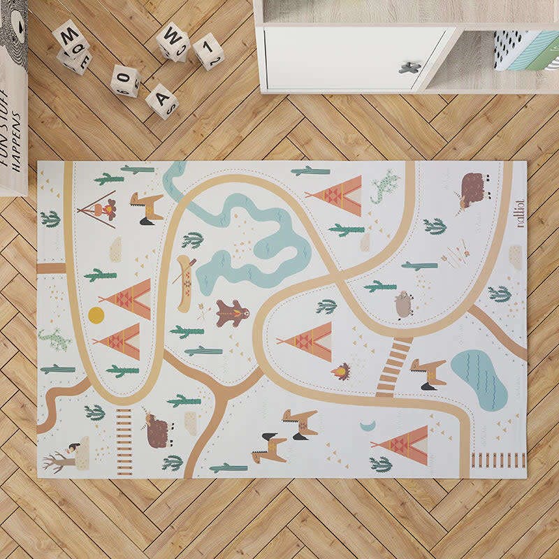 Vinyl Print Rectangular Play Rug
