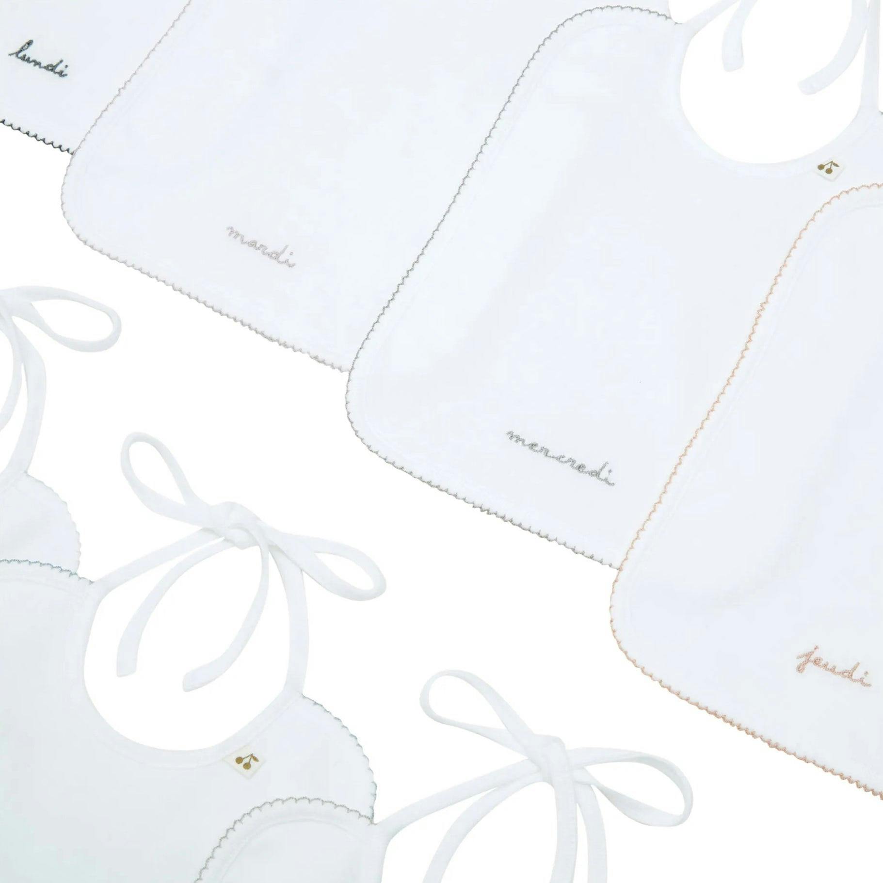 Embroidered Day Of The Week Bibs