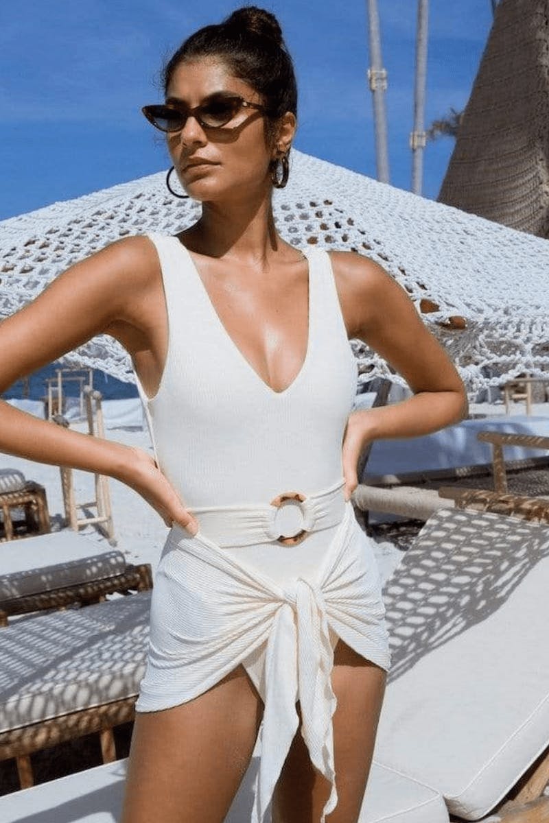 Women's Cream Rib Kim One-Piece