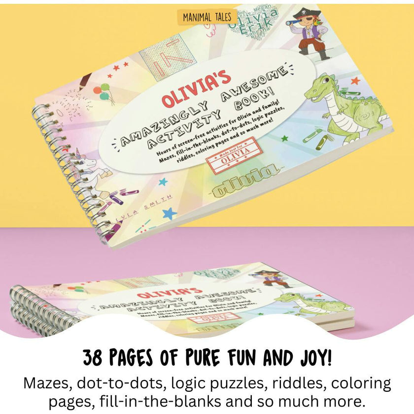 My Amazingly Awesome Activity Book  (Just for Me!) - Personalized Activity Book