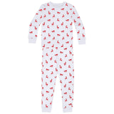 Kids Reindeer Red Long PJ Set - Organic Stretch Jersey Knit Cotton