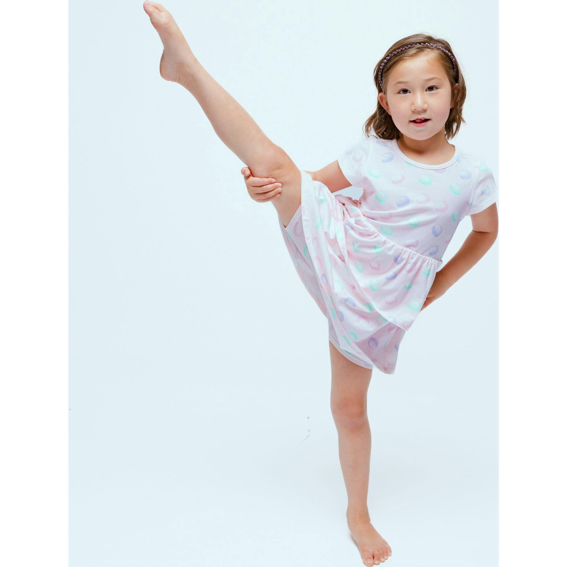 Round Neck 2-Layered Dress With Matching Shorts