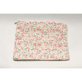 Peach Blossom Timeless Floral Ruffle Zipper Pouch