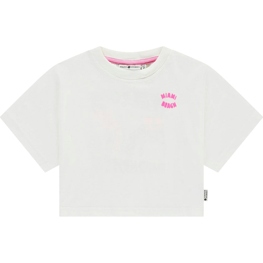 Beach Theme Graphic Crop Top