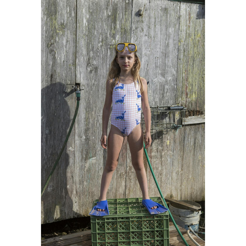 Puppies Print Swimsuit, Multi