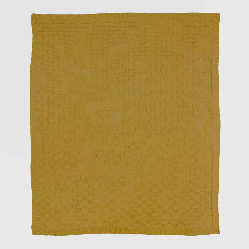 Textured Sustainable Knit Throw Blanket - Basketweave