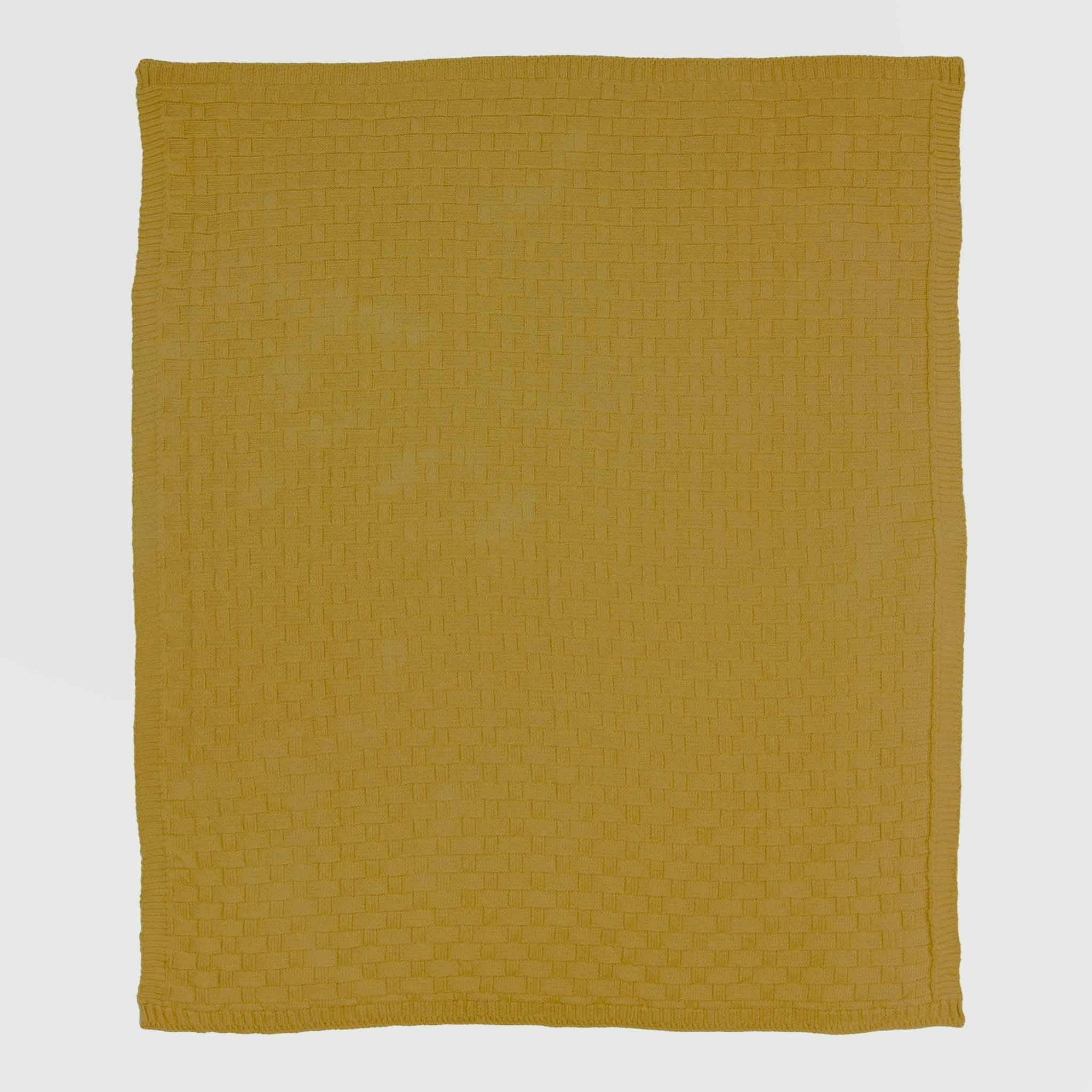 Textured Sustainable Knit Throw Blanket - Basketweave
