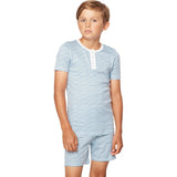 Kid's Pima Snug Fit Pajama Short Set in La Mer