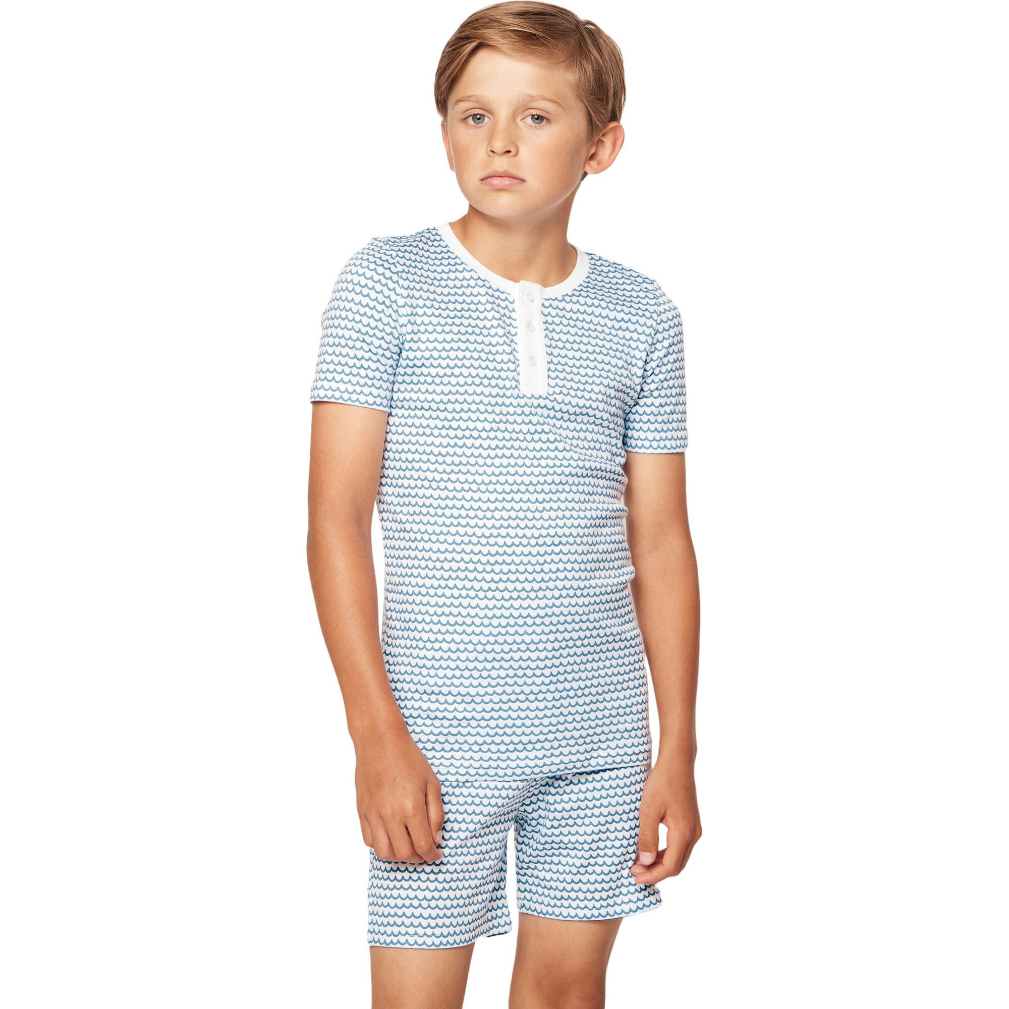 Kid's Pima Snug Fit Pajama Short Set in La Mer