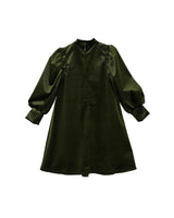 Rachel dress (olive-green velvet)