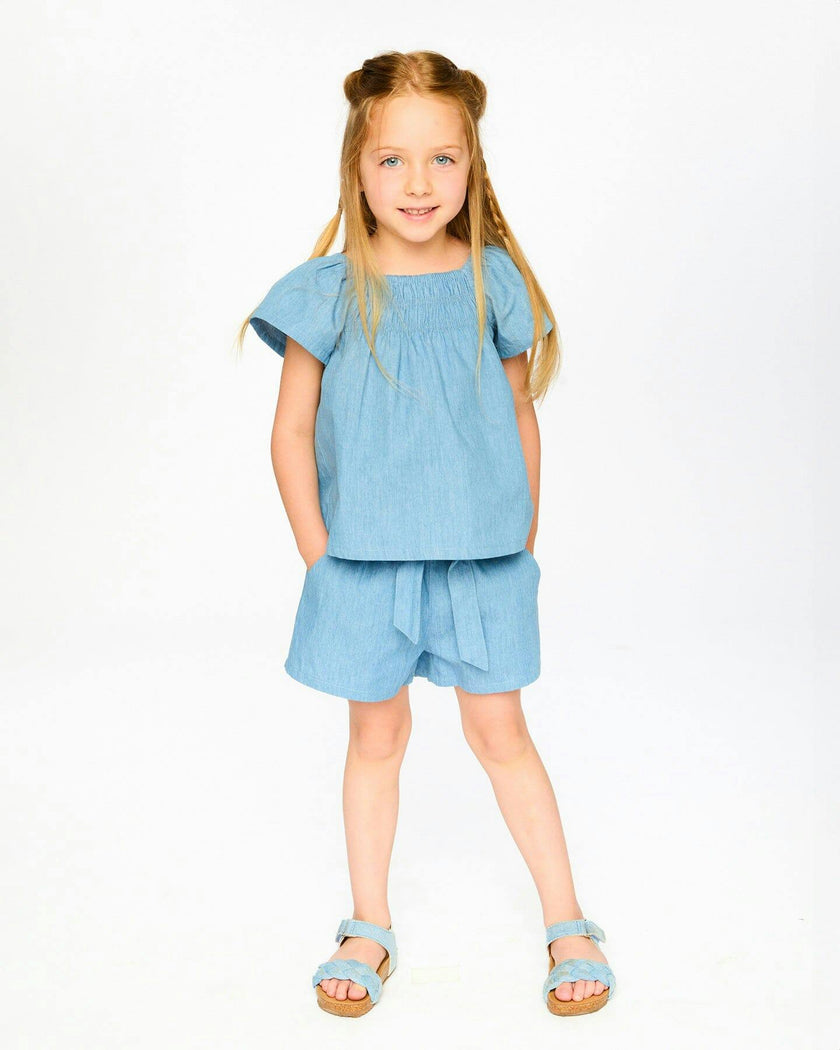 Chambray Shorts