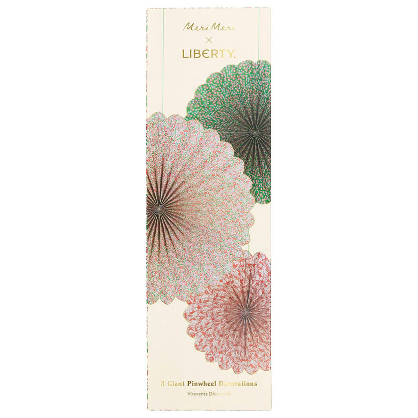 Meri Meri x Liberty Red & Green Giant Pinwheels