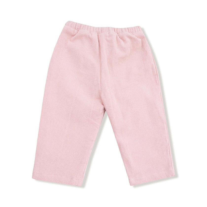 Veiled Pink - Cord Paperbag Pant with Bamboo Lining