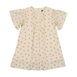 Pin Tuck Flutter Sleeve Dress