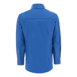 Blue Solid Dress Shirt