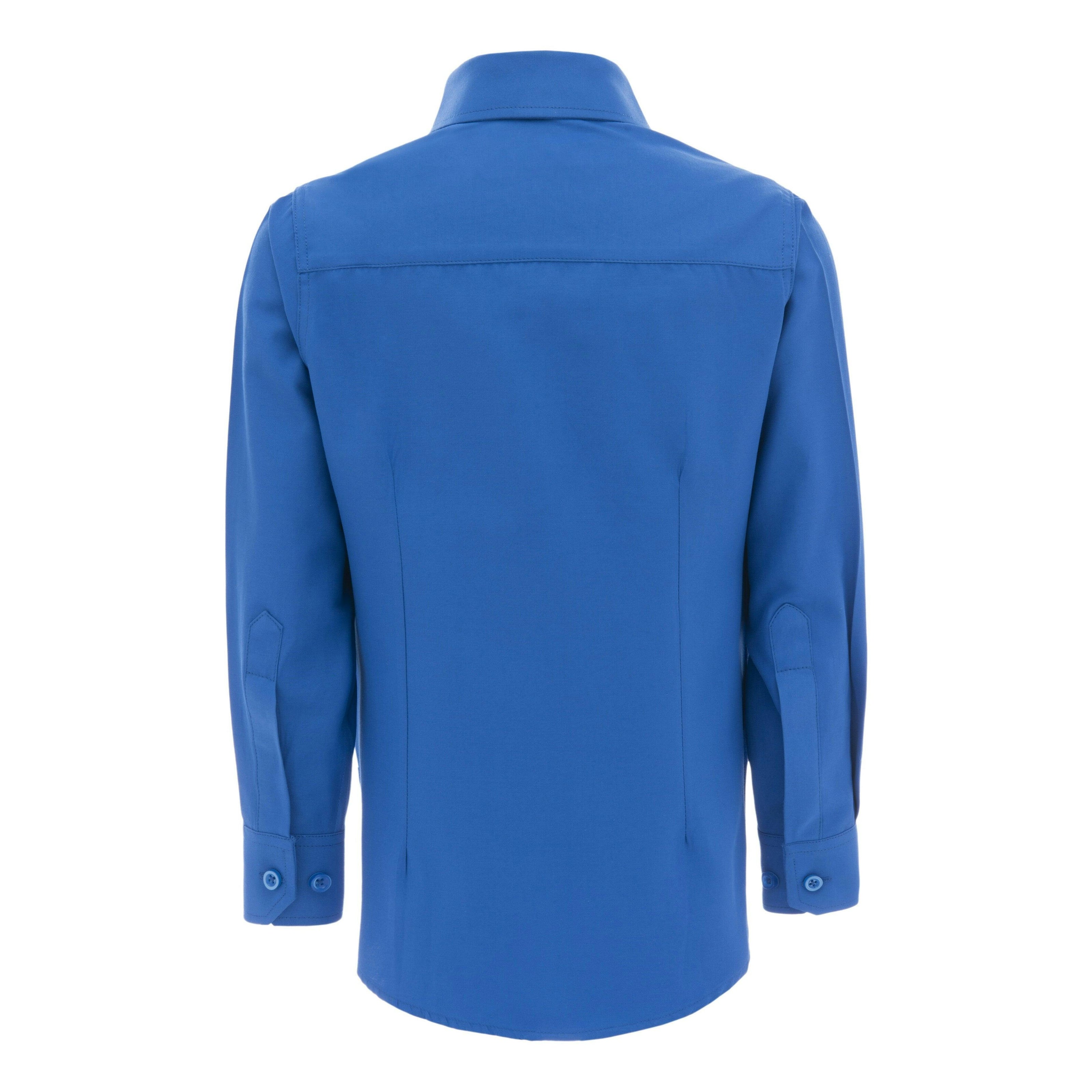 Blue Solid Dress Shirt