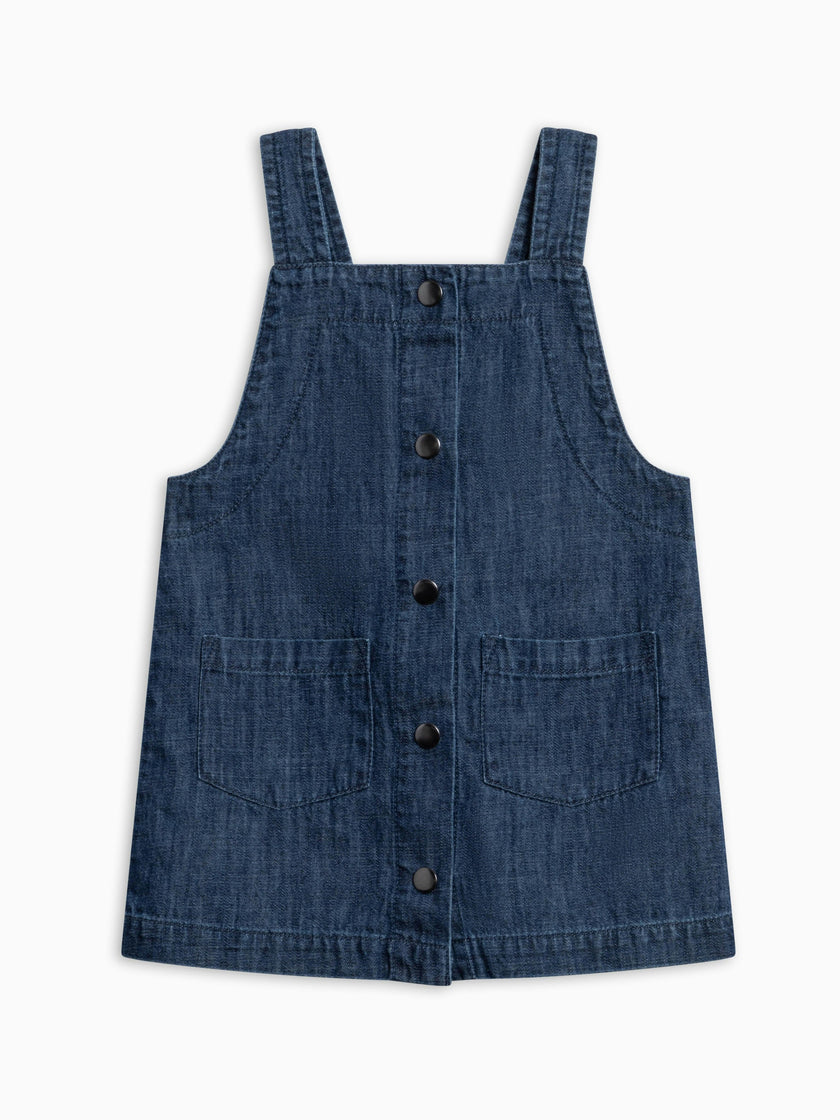 Organic Toddler Girls Chambray Jumper Bundle