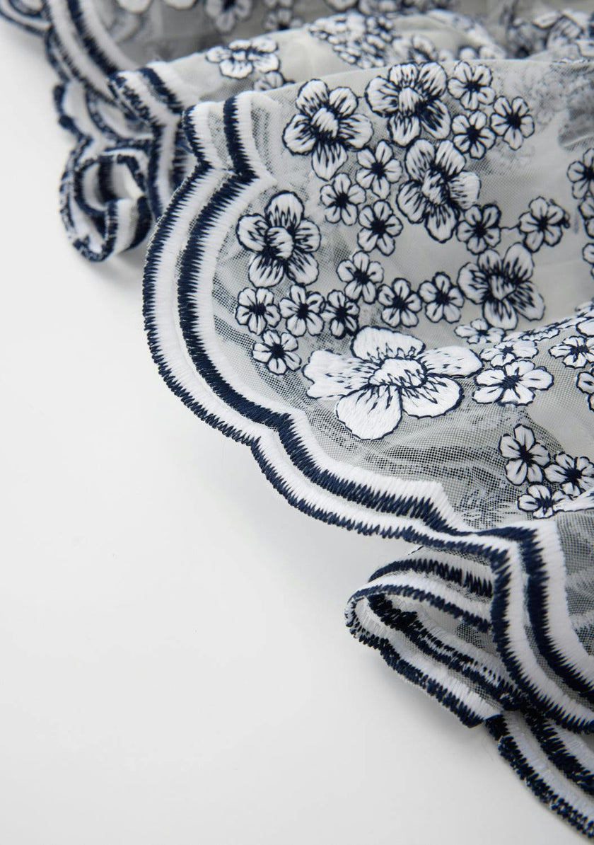 Eliza Embroidered Mini Dress