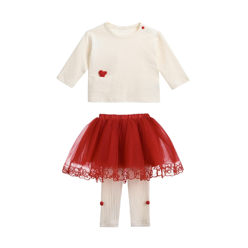Red Antonia Two-Piece Tutu Set